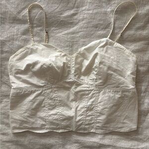 Anthropologie White Crop Top